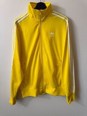 Adidas Originals Firebird Yellow 3-Stripe Men's Track Jacket M
